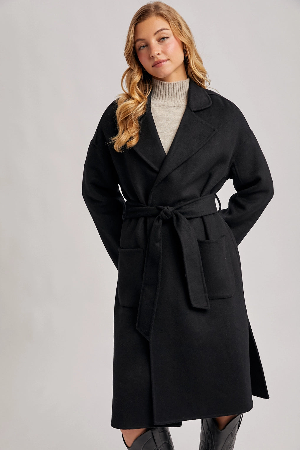 TRENCH COAT - BLACK & CAMEL