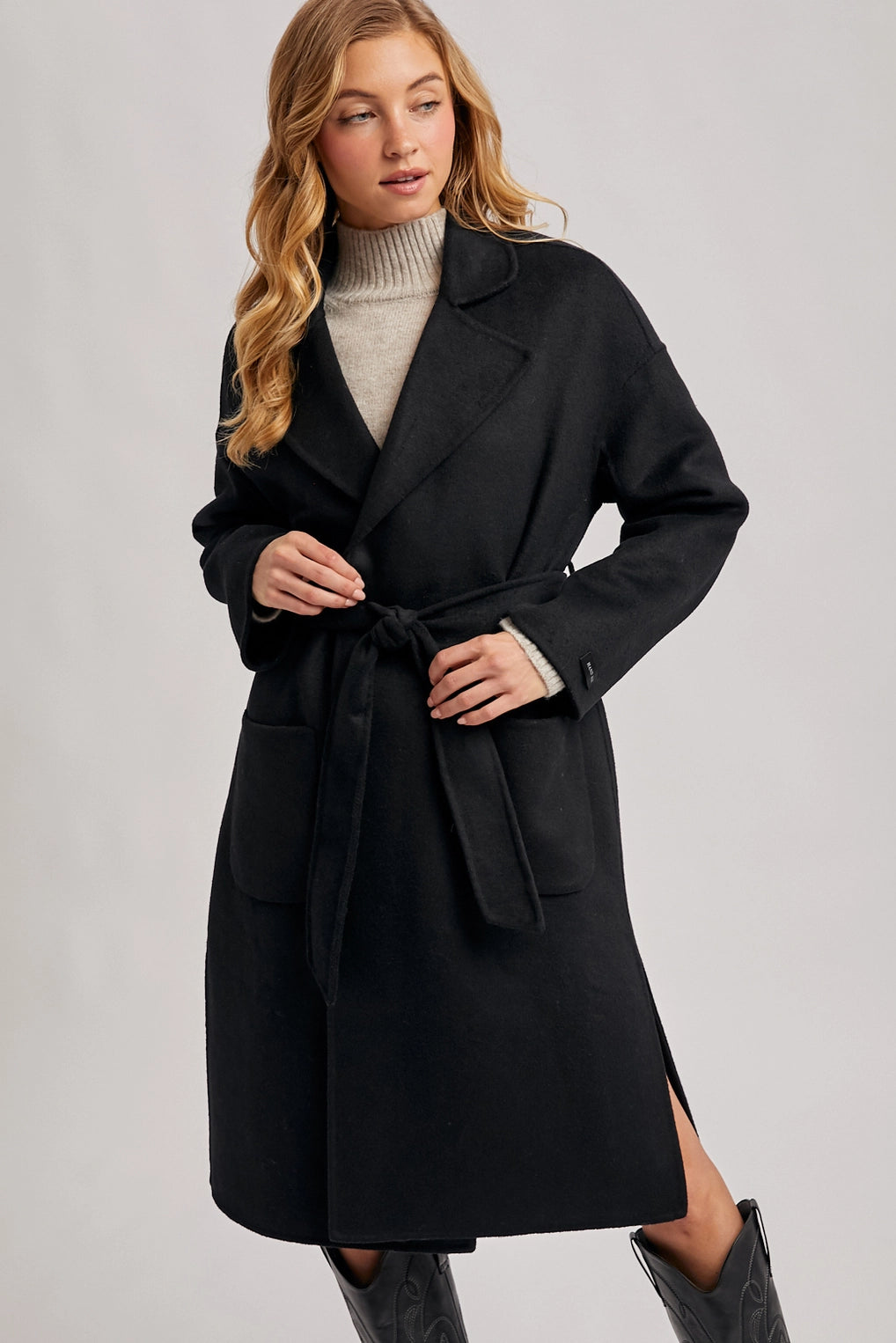 TRENCH COAT - BLACK & CAMEL