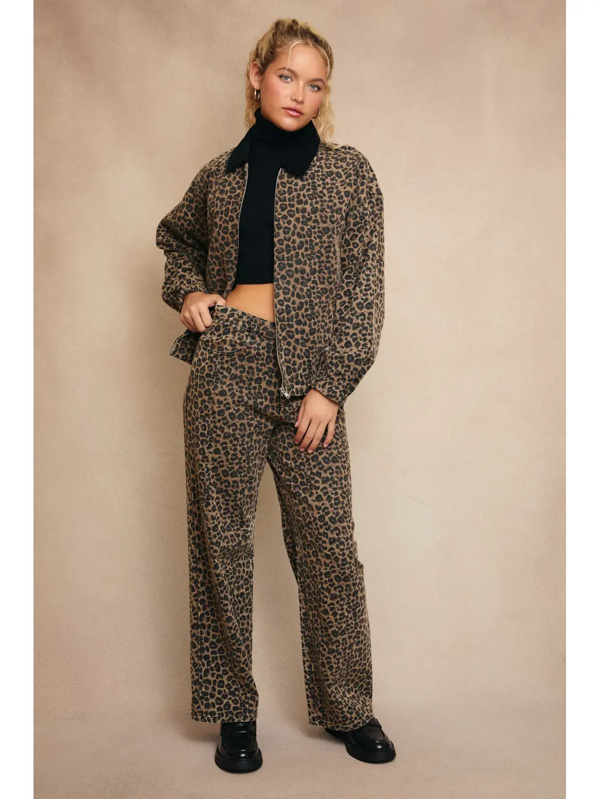 ASPEN LEOPARD BOYFRIEND JEANS