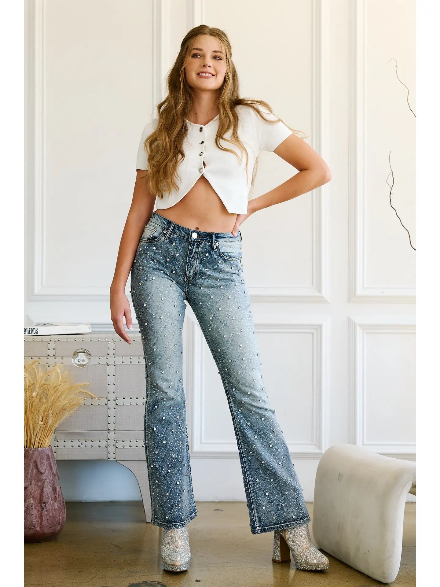 RHINESTONE JEANS