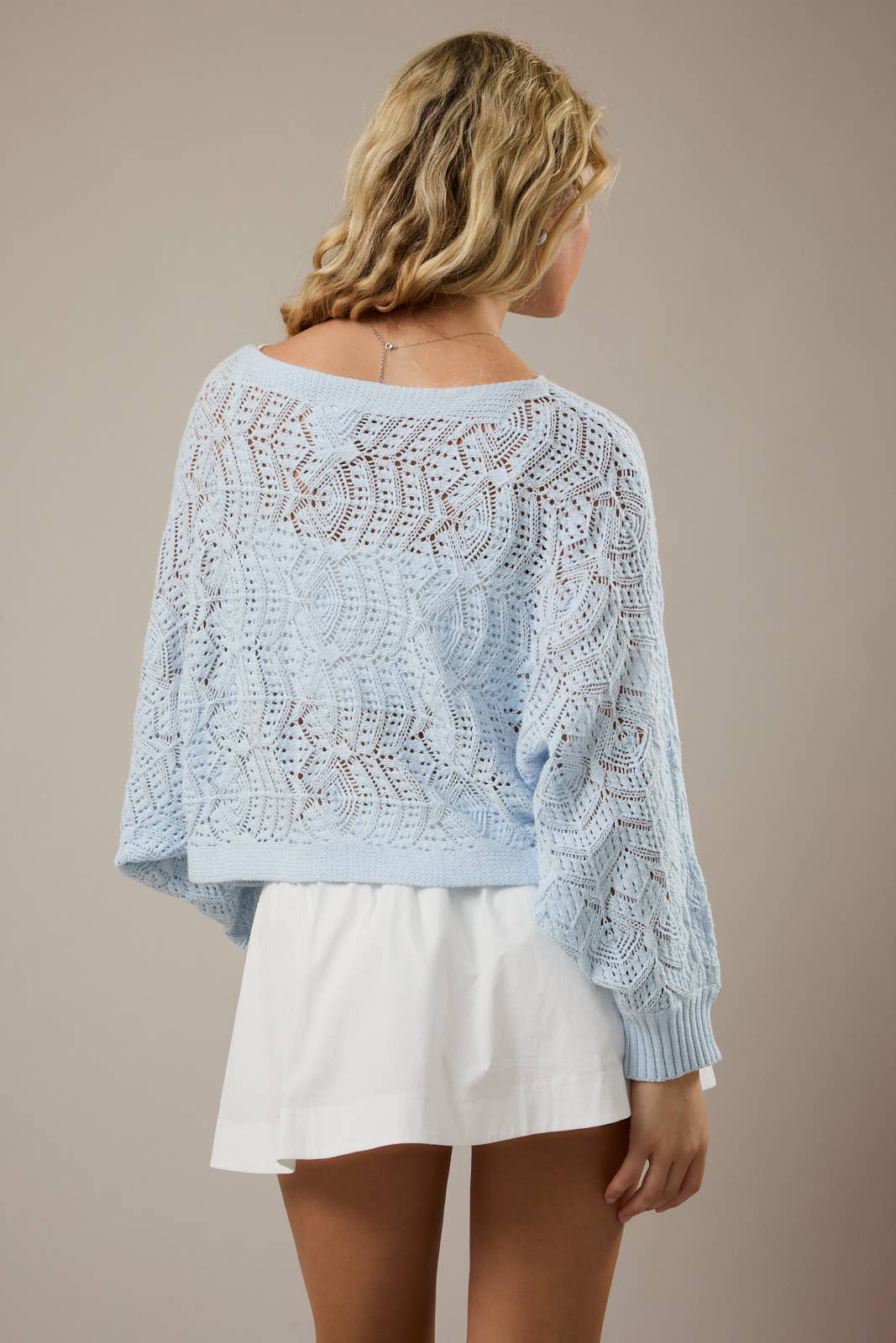 BABY BLUE CROCHET CARDIGAN