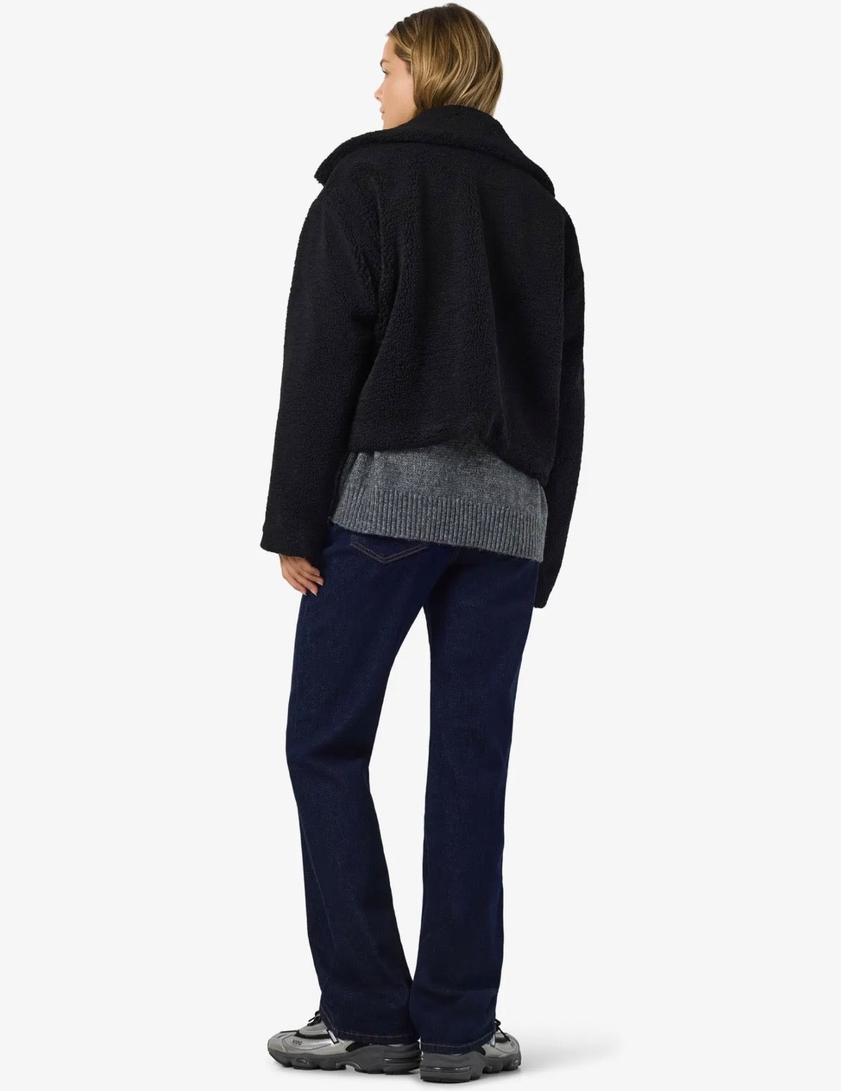 NM NATTI CROP TEDDY JACKET | BIRCH & BLACK