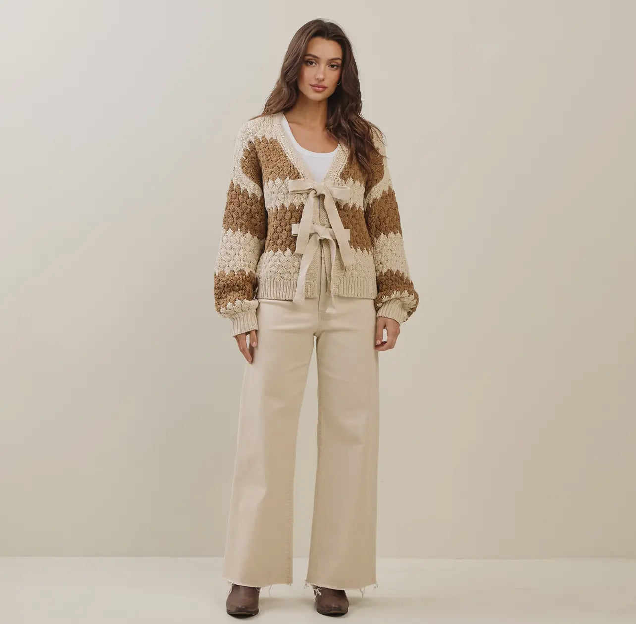 CHUNKY BOW CARDIGAN