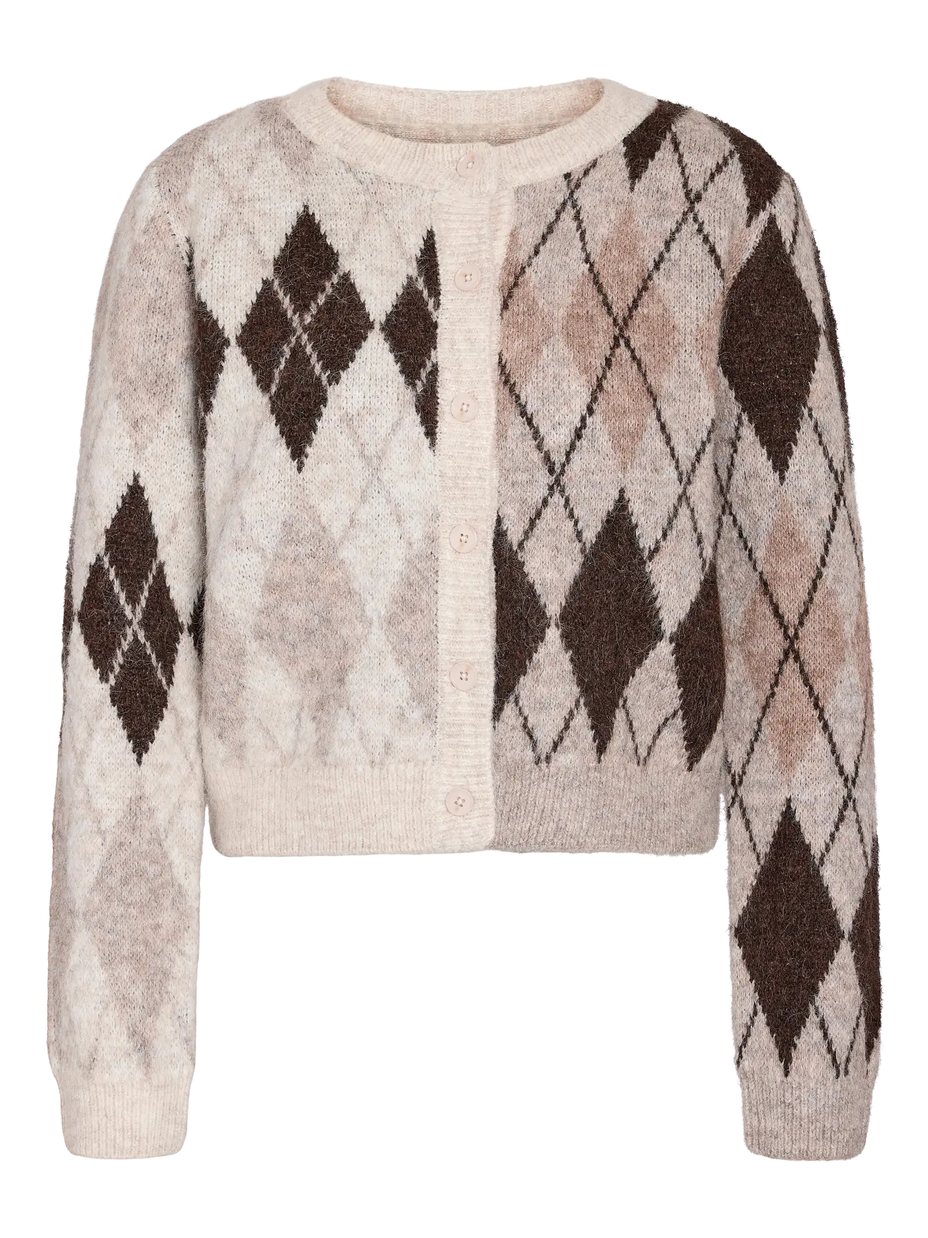 NM BLESS ARGYLE KNIT CARDIGAN