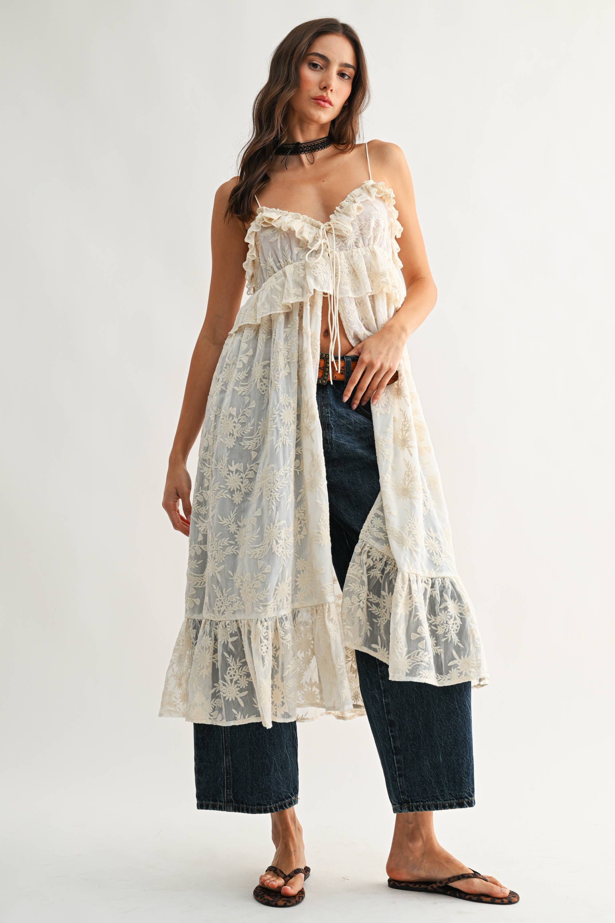 ABIGAIL RUFFLE COVER UP