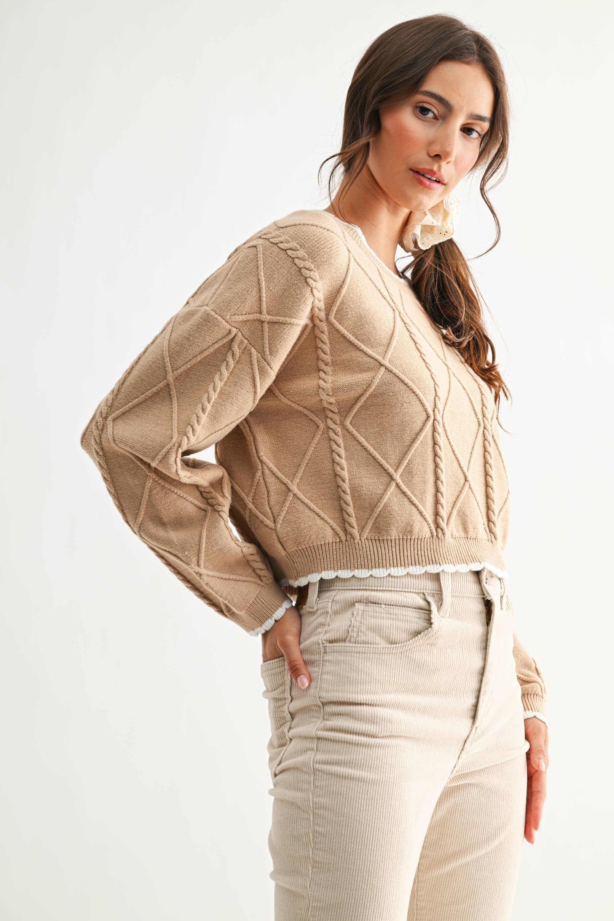 AMARA CABLE KNIT SWEATER