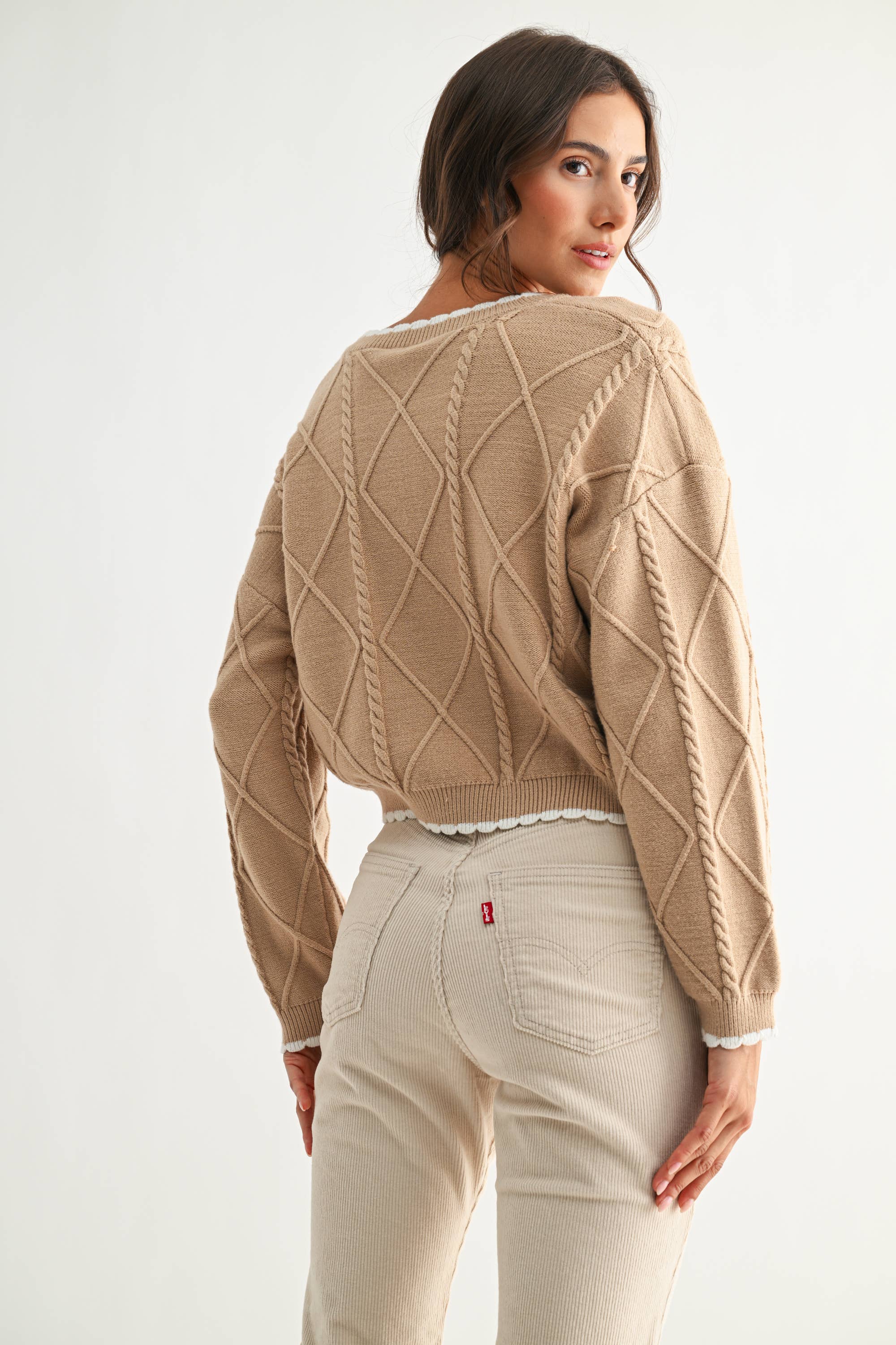 AMARA CABLE KNIT SWEATER