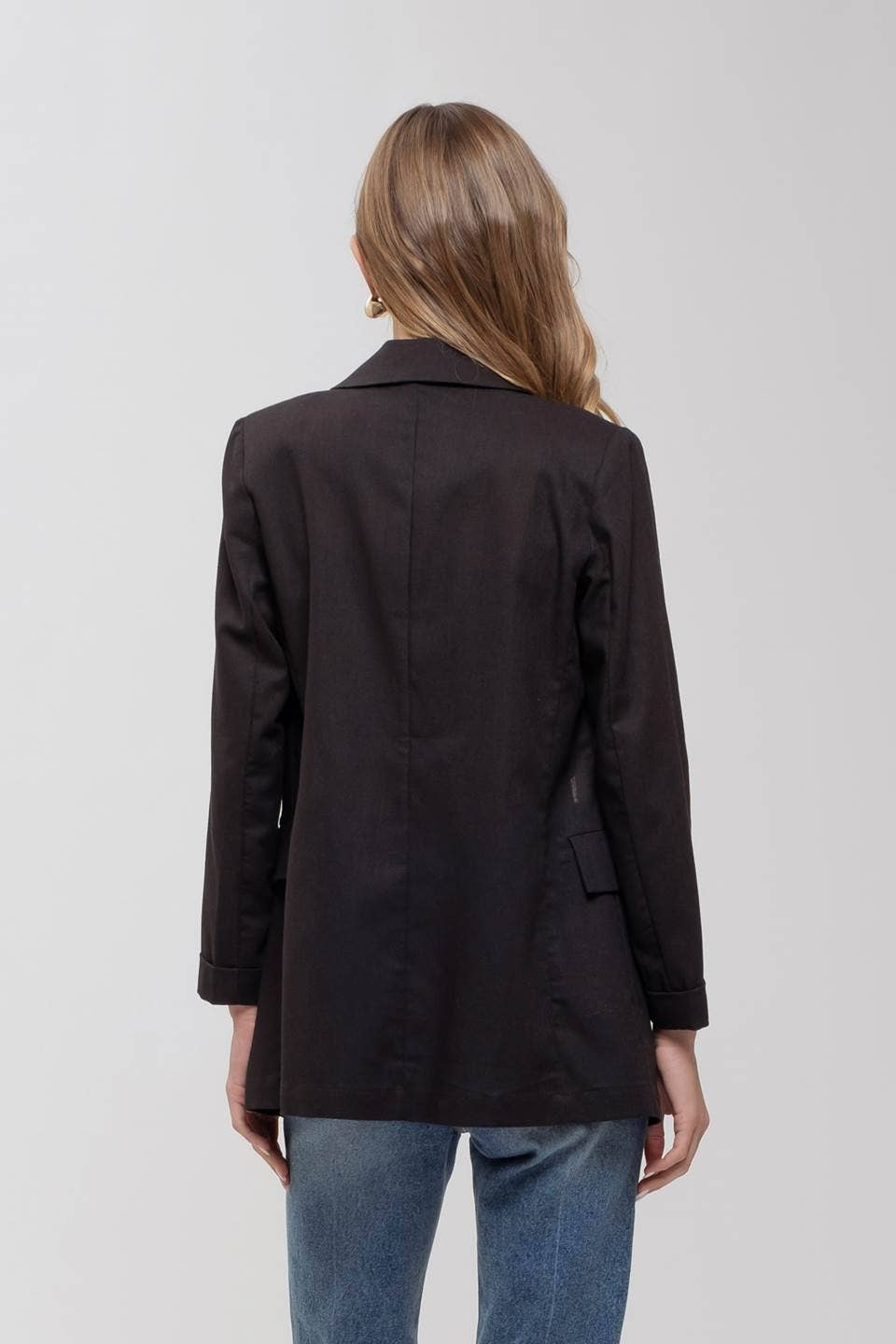 OATMEAL COLLARED BLAZER