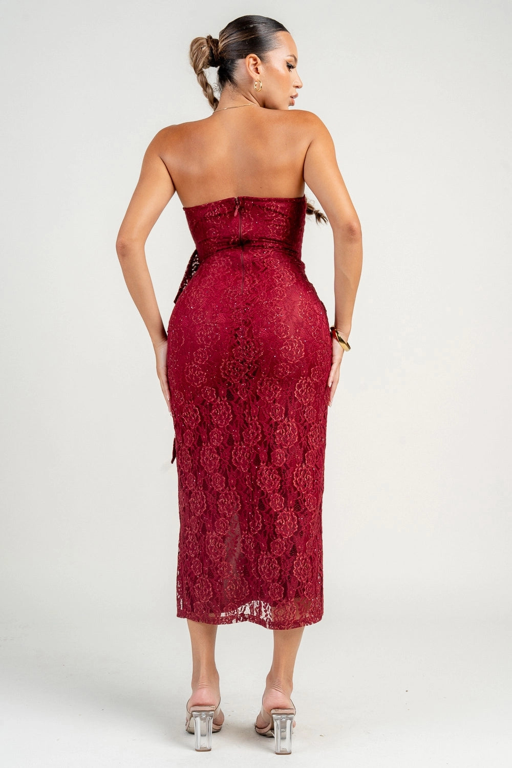 ENCHANTED ROSE MIDI DRESS