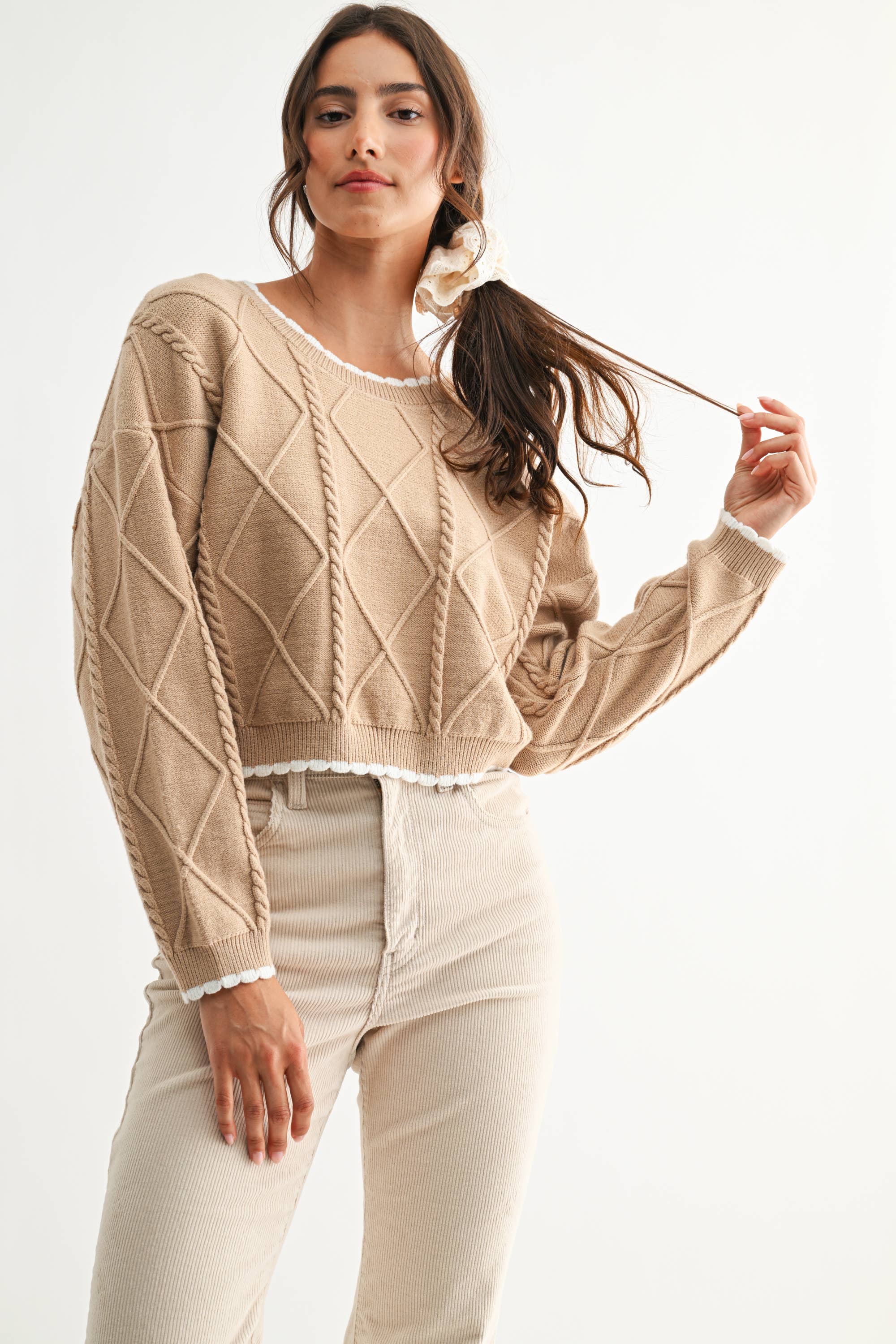 AMARA CABLE KNIT SWEATER