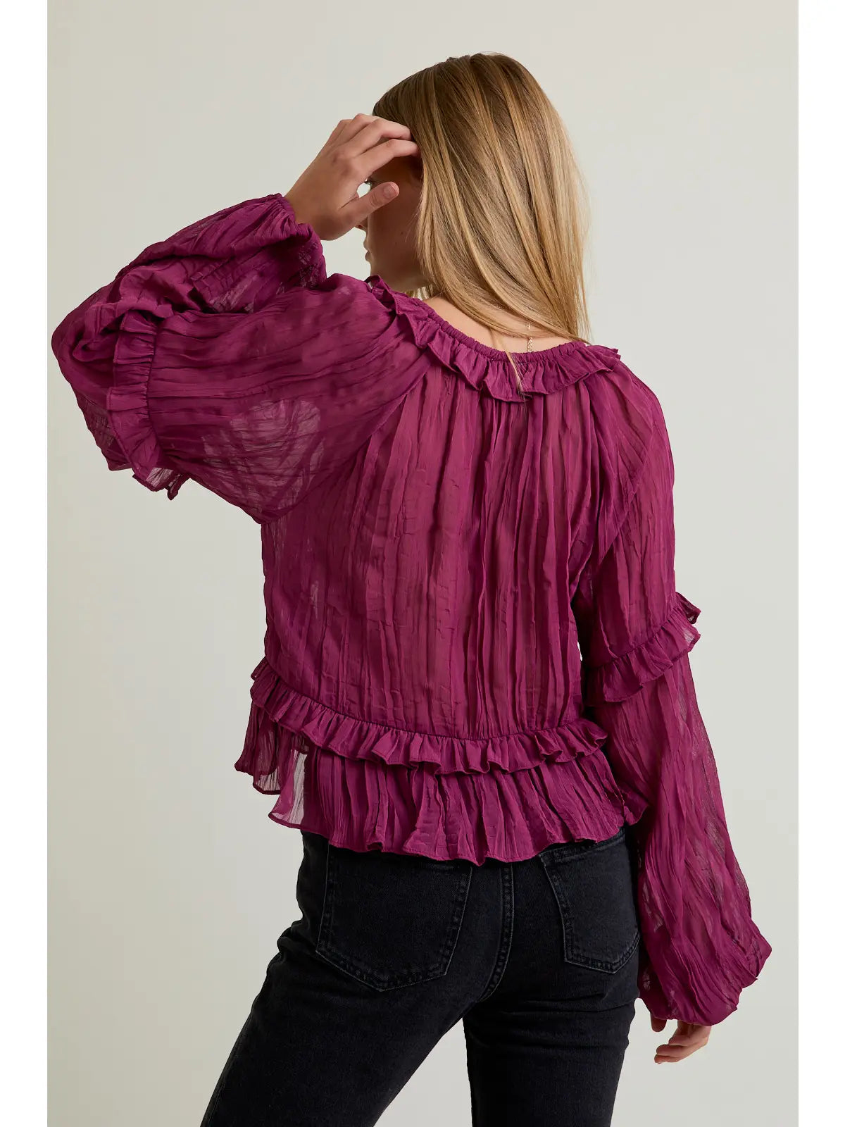 CELIA RUFFLE BLOUSE