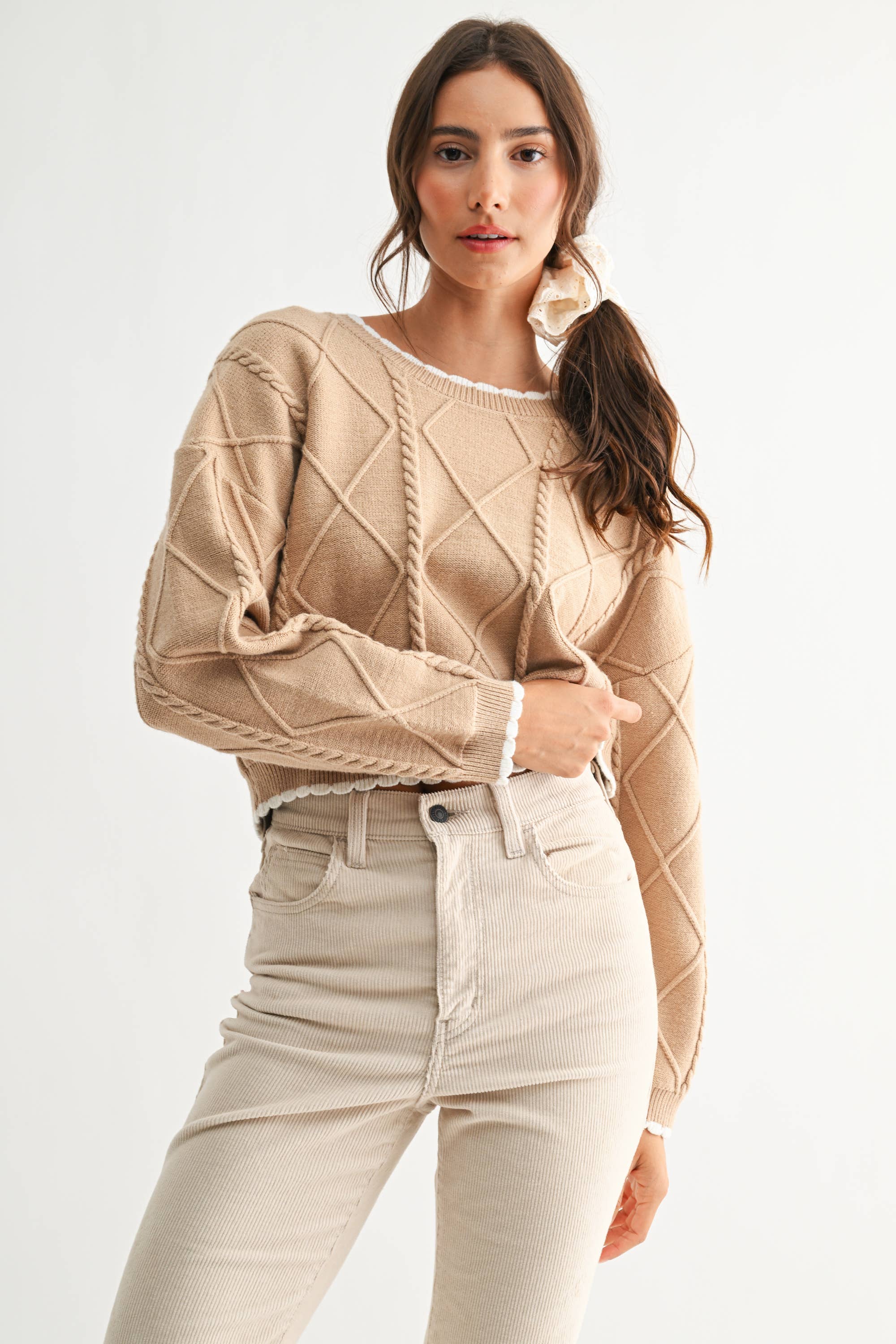 AMARA CABLE KNIT SWEATER