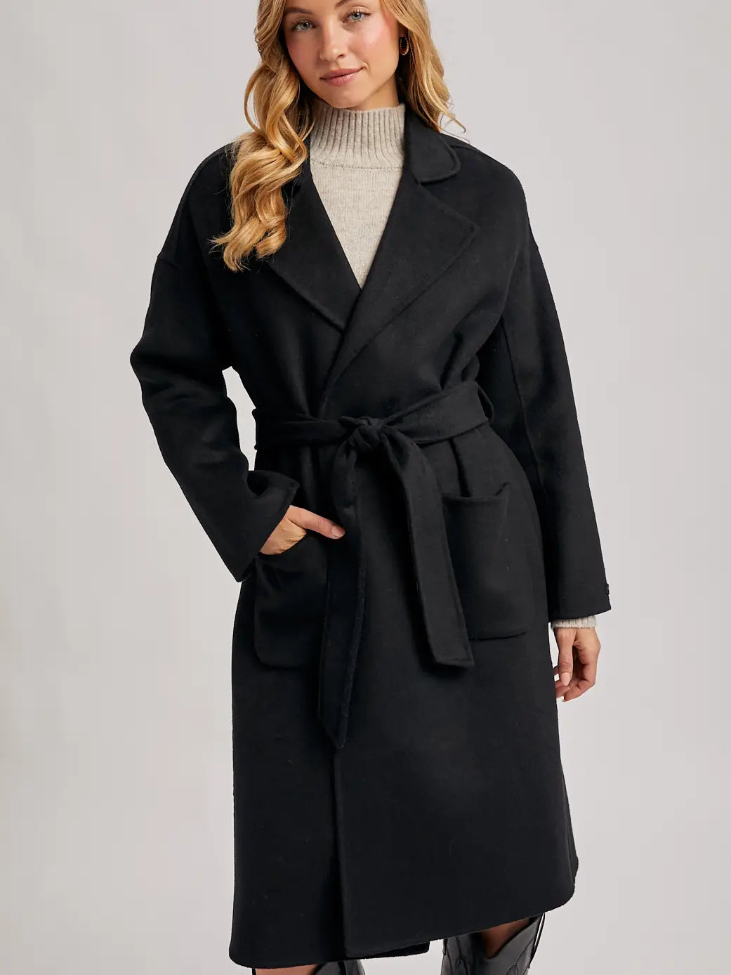 TRENCH COAT - BLACK & CAMEL