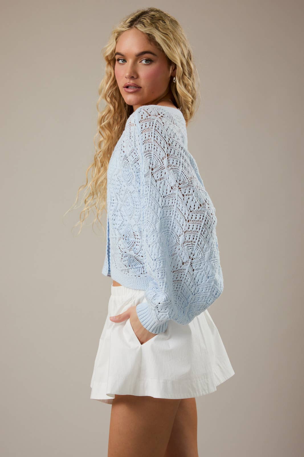BABY BLUE CROCHET CARDIGAN