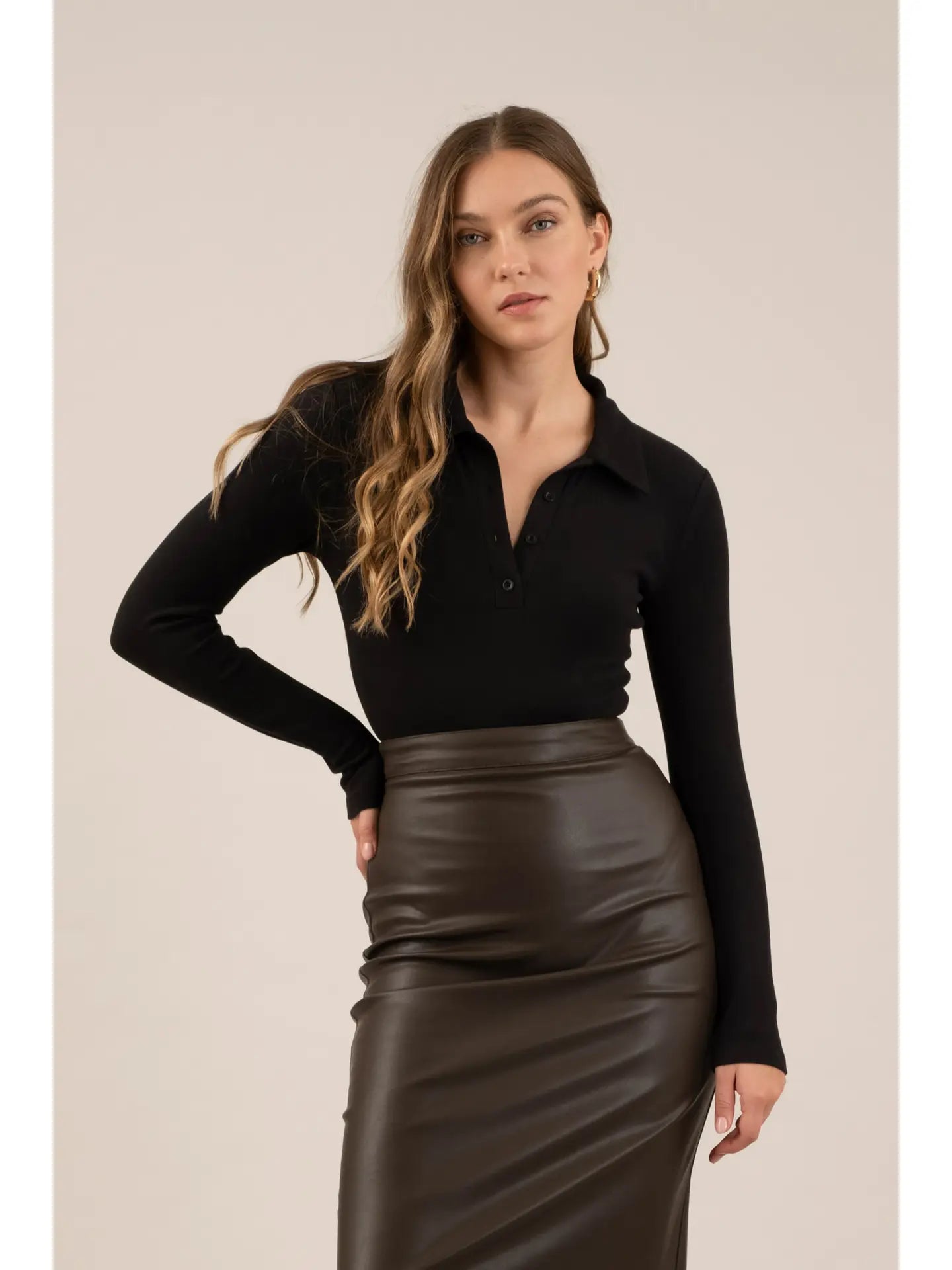 COLLARED BODYSUIT
