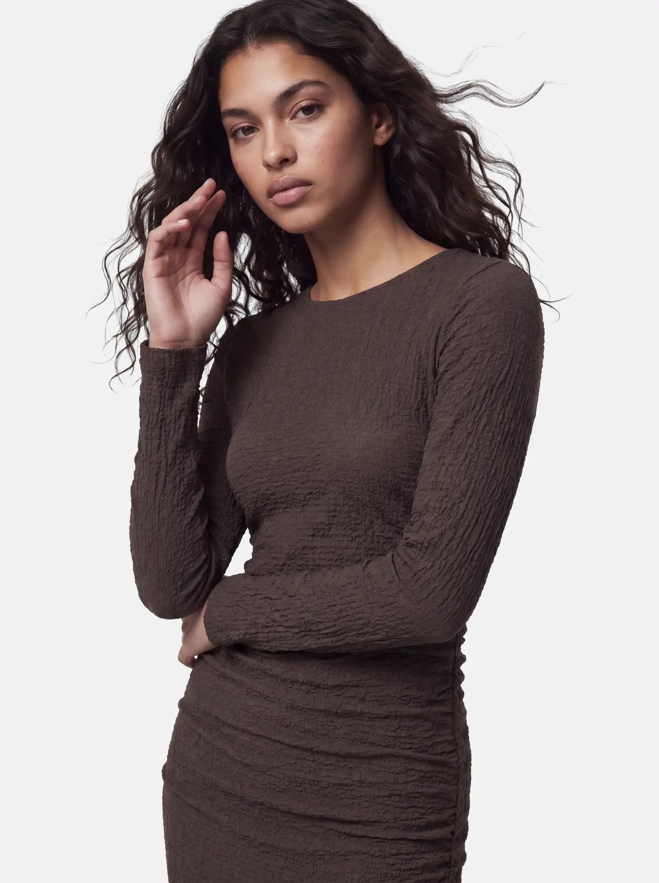 PC JAMAL MIDI ROUCHING DRESS