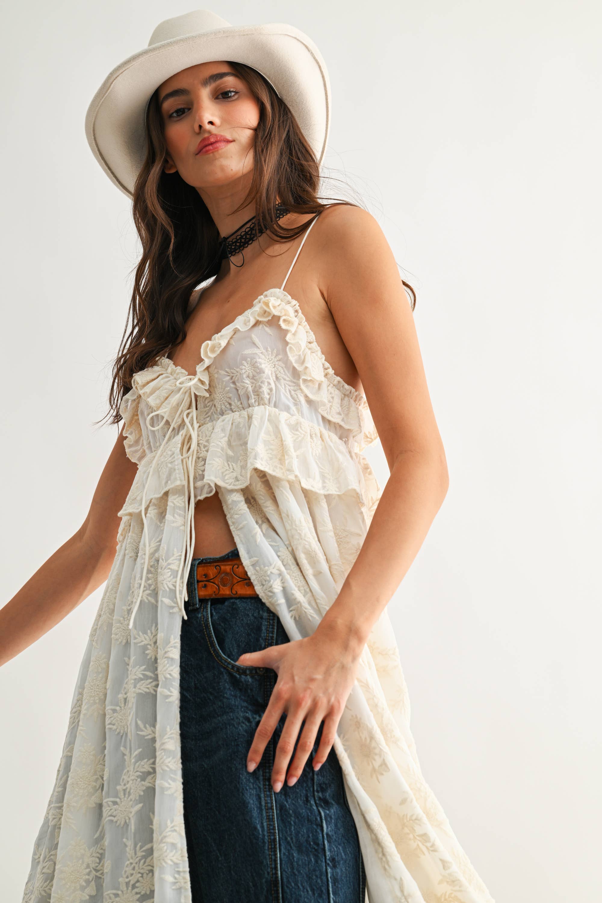 ABIGAIL RUFFLE COVER UP
