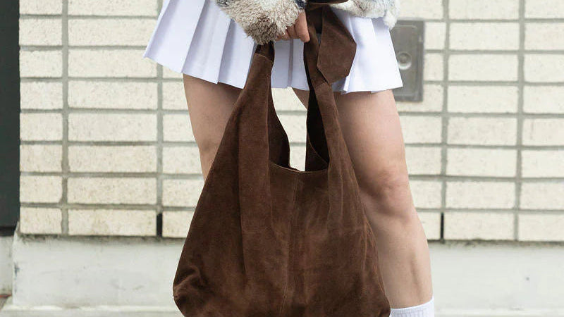 KNOT TOTE SUEDE | BROWN