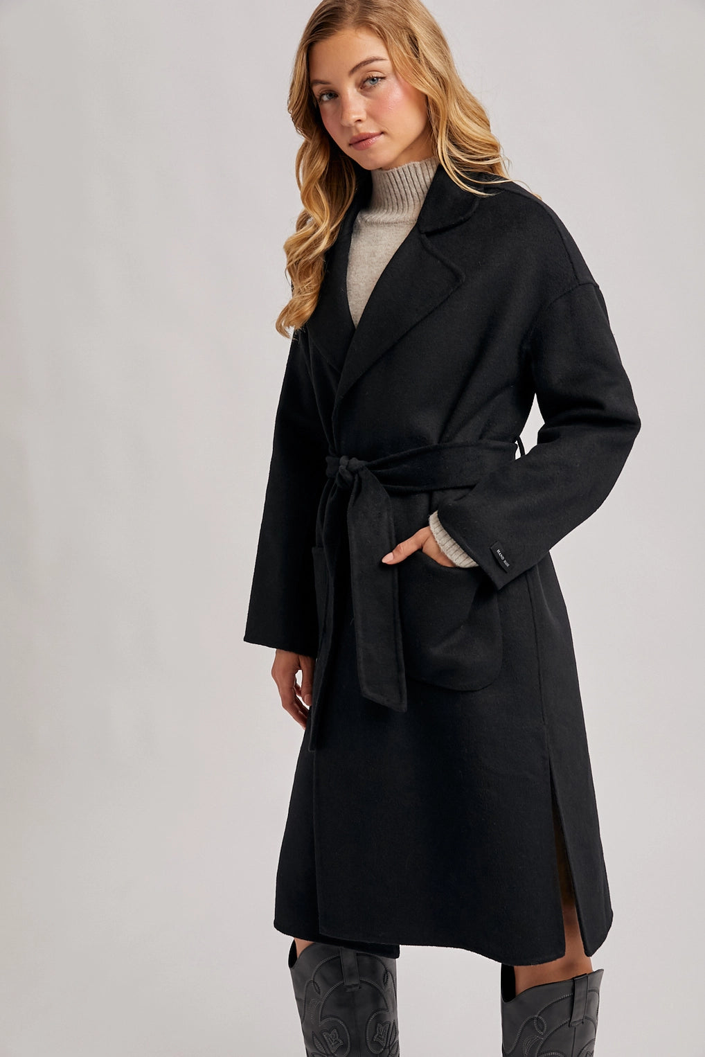 TRENCH COAT - BLACK & CAMEL