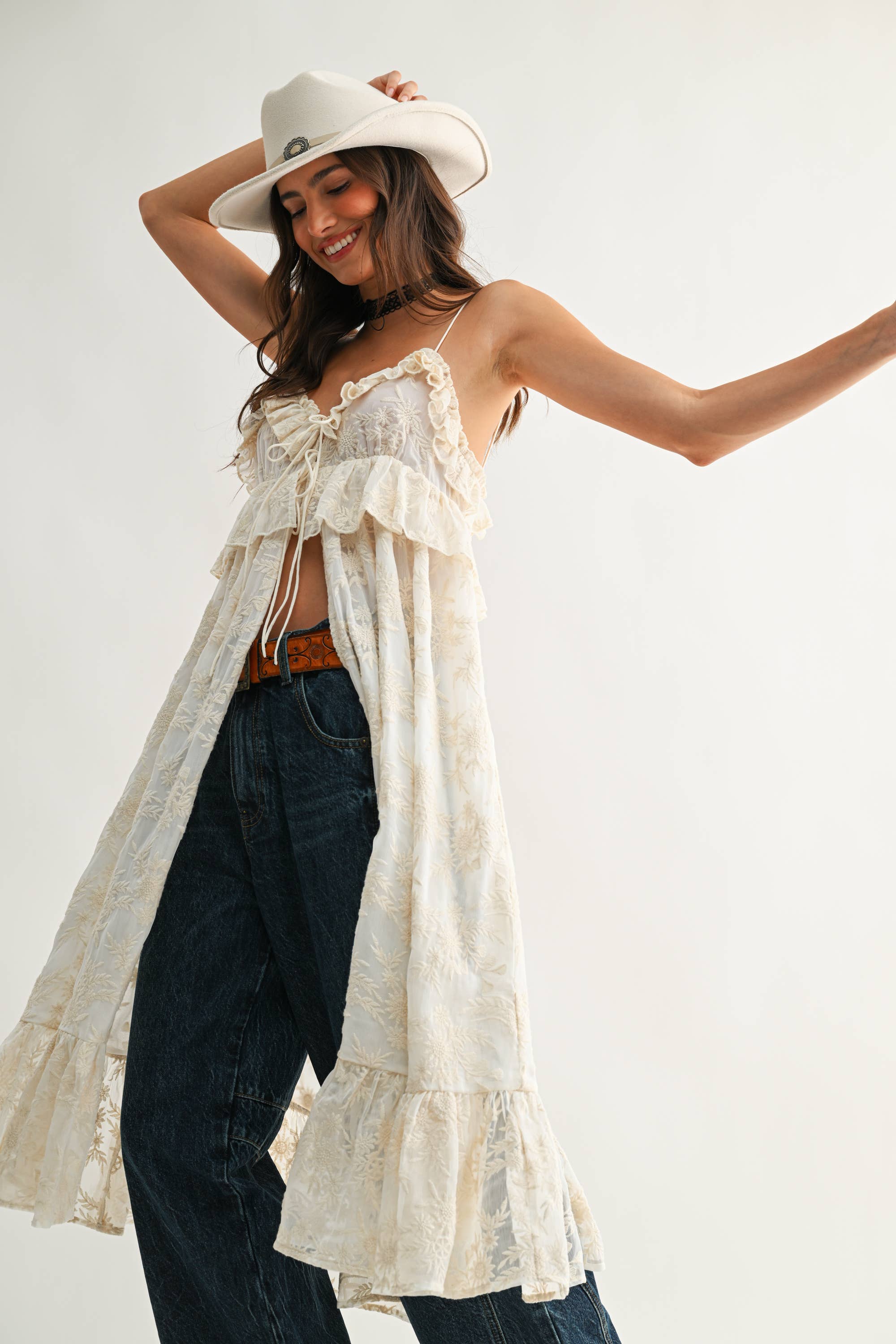 ABIGAIL RUFFLE COVER UP