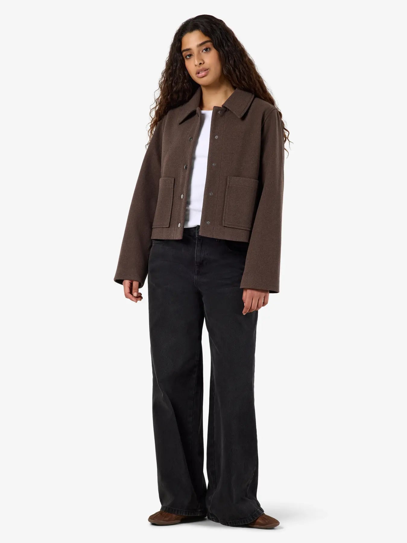 NM LUCY SHORT JACKET | GREY & CHOCOLATE BROWN