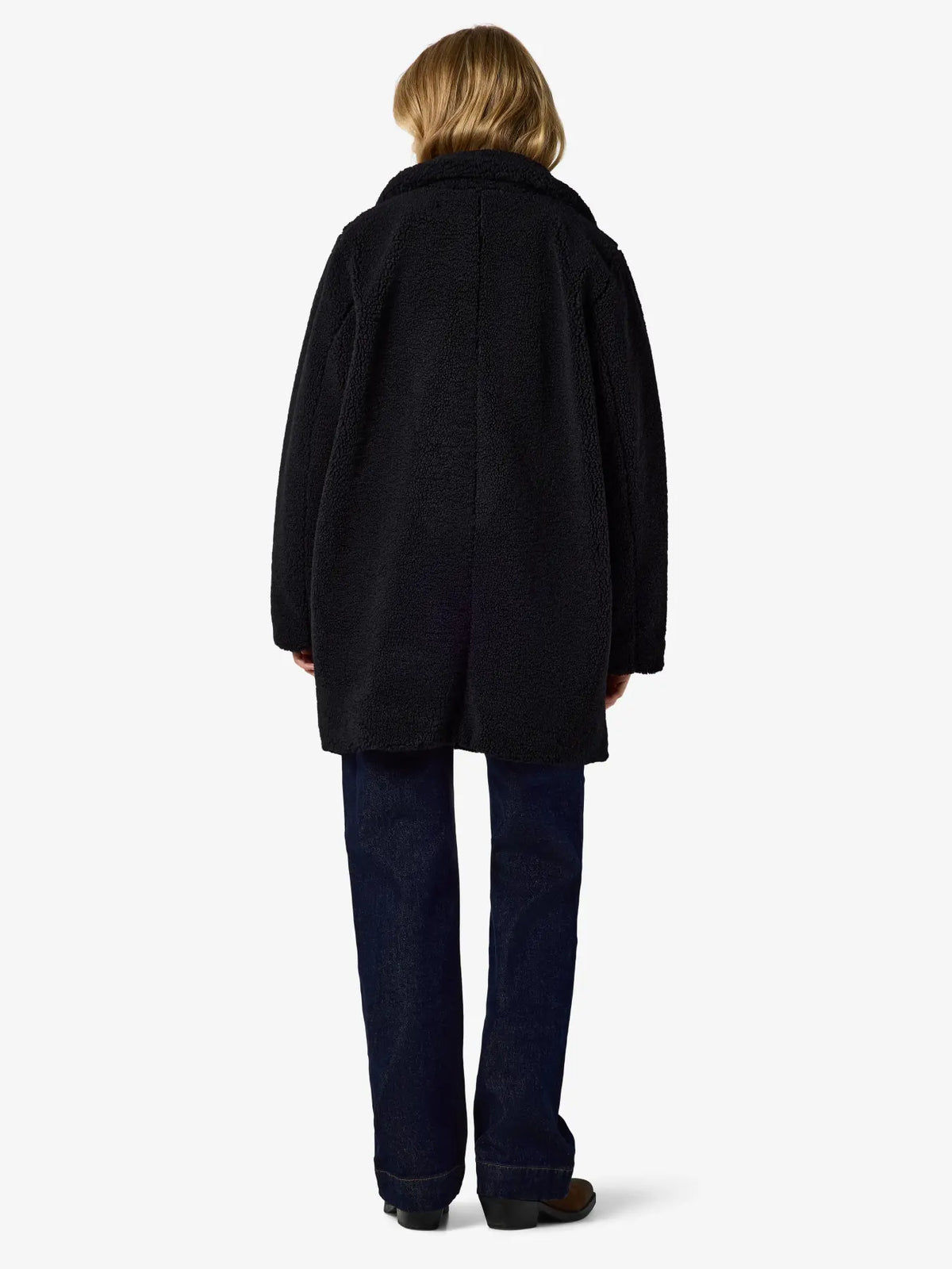 NM NATI TEDDY COAT | BIRCH & BLACK