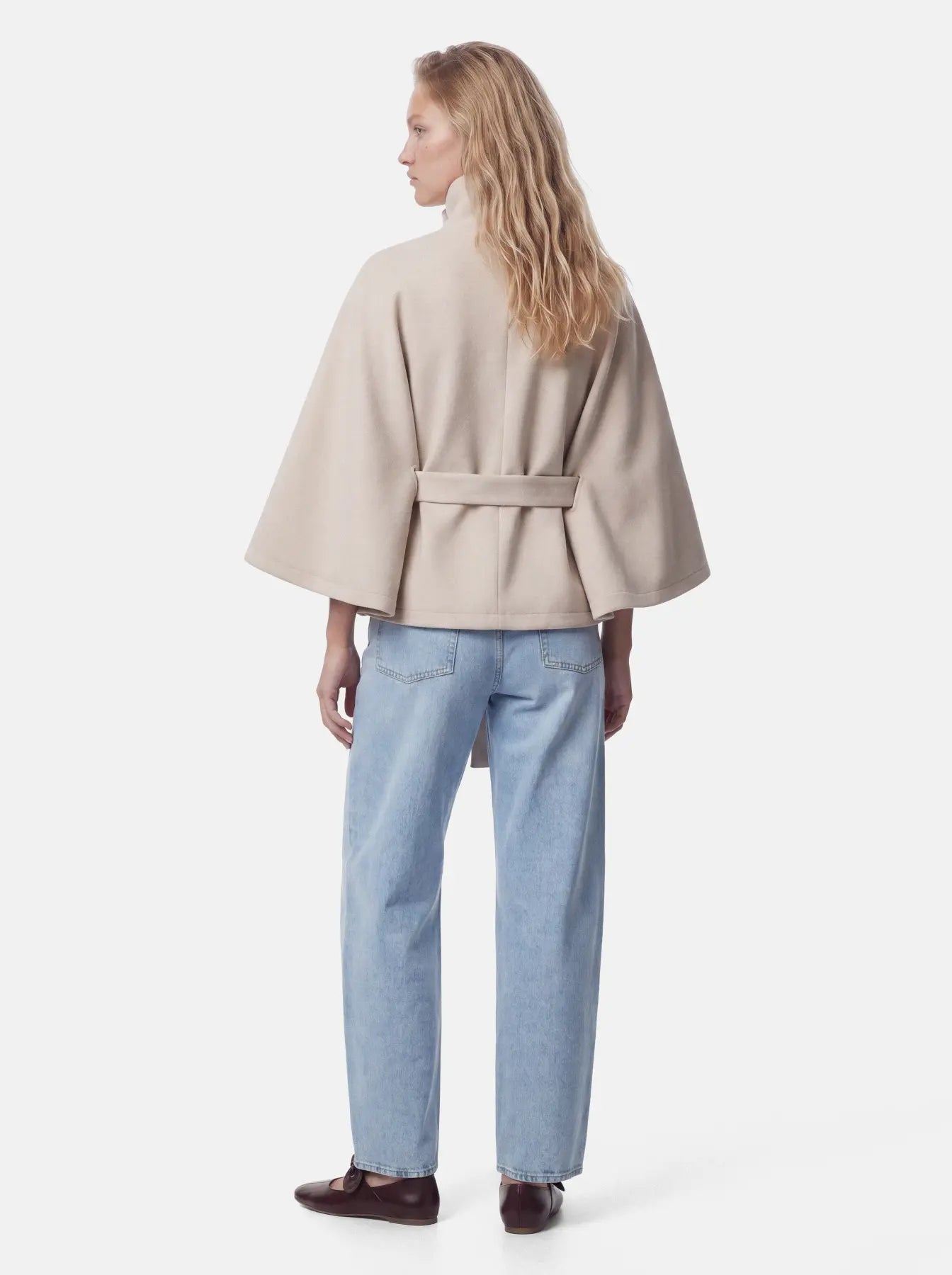 PC AIKEN CAPE JACKET WITH BELT