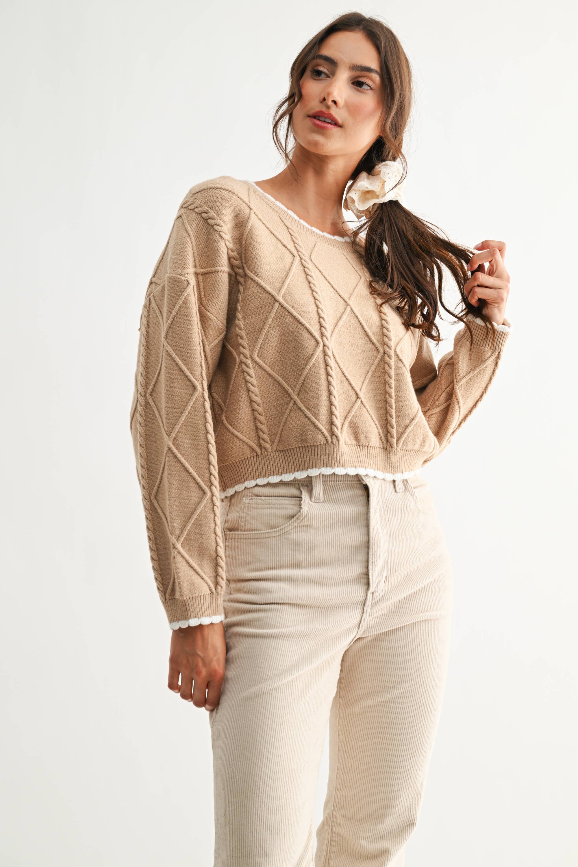 AMARA CABLE KNIT SWEATER