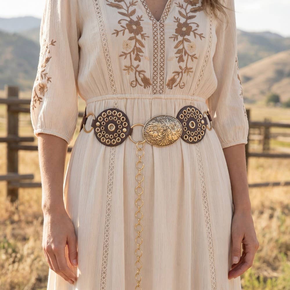 WESTERN CHAIN BELT | BLACK & BROWN