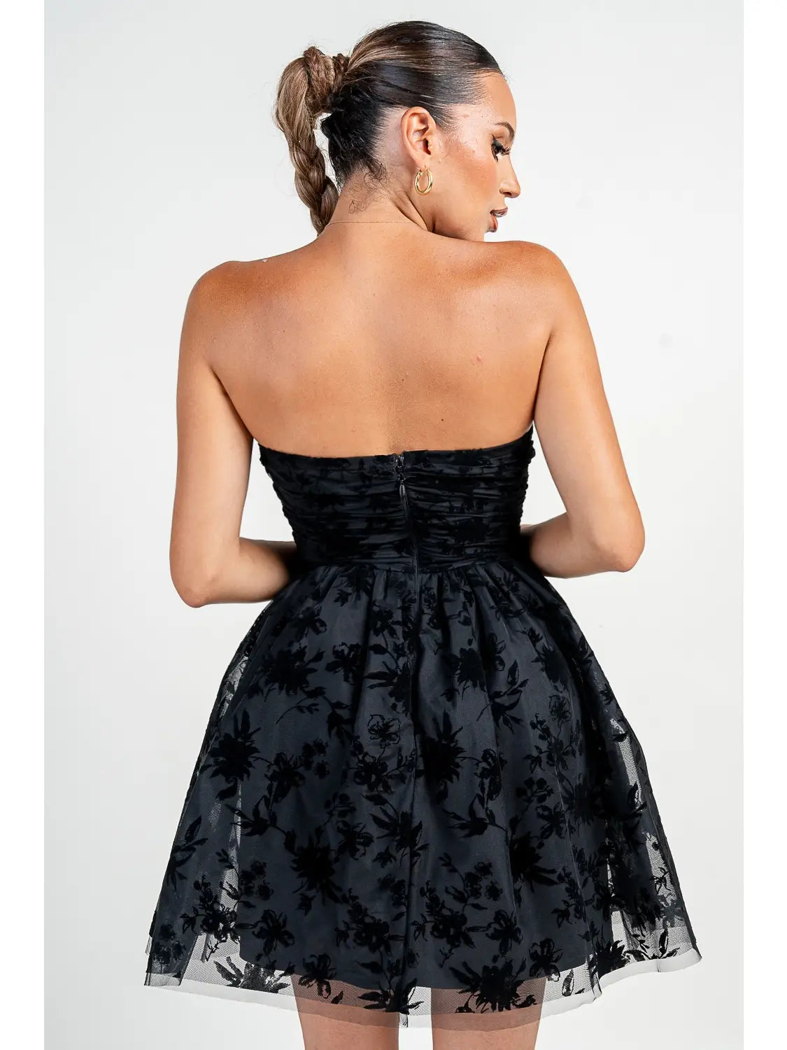 FLORAL BUSTIER TOP DRESS