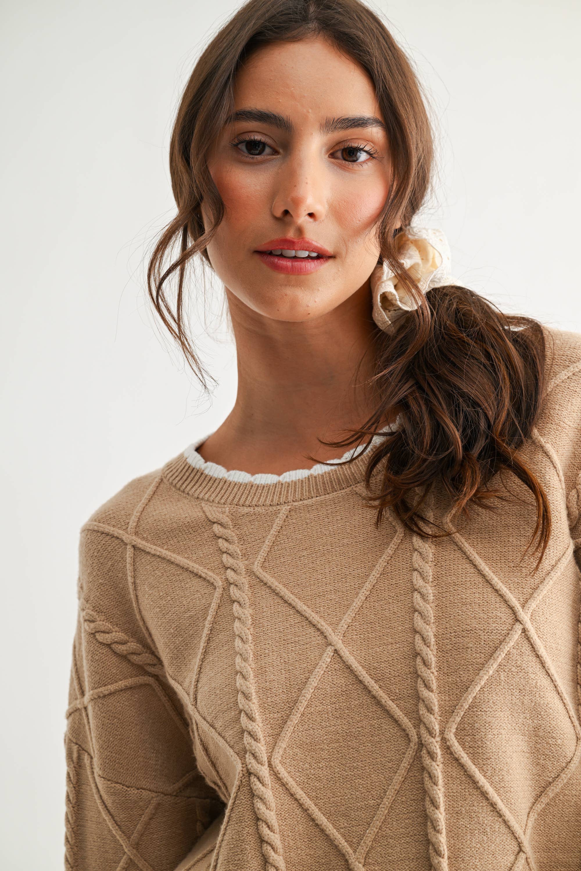AMARA CABLE KNIT SWEATER