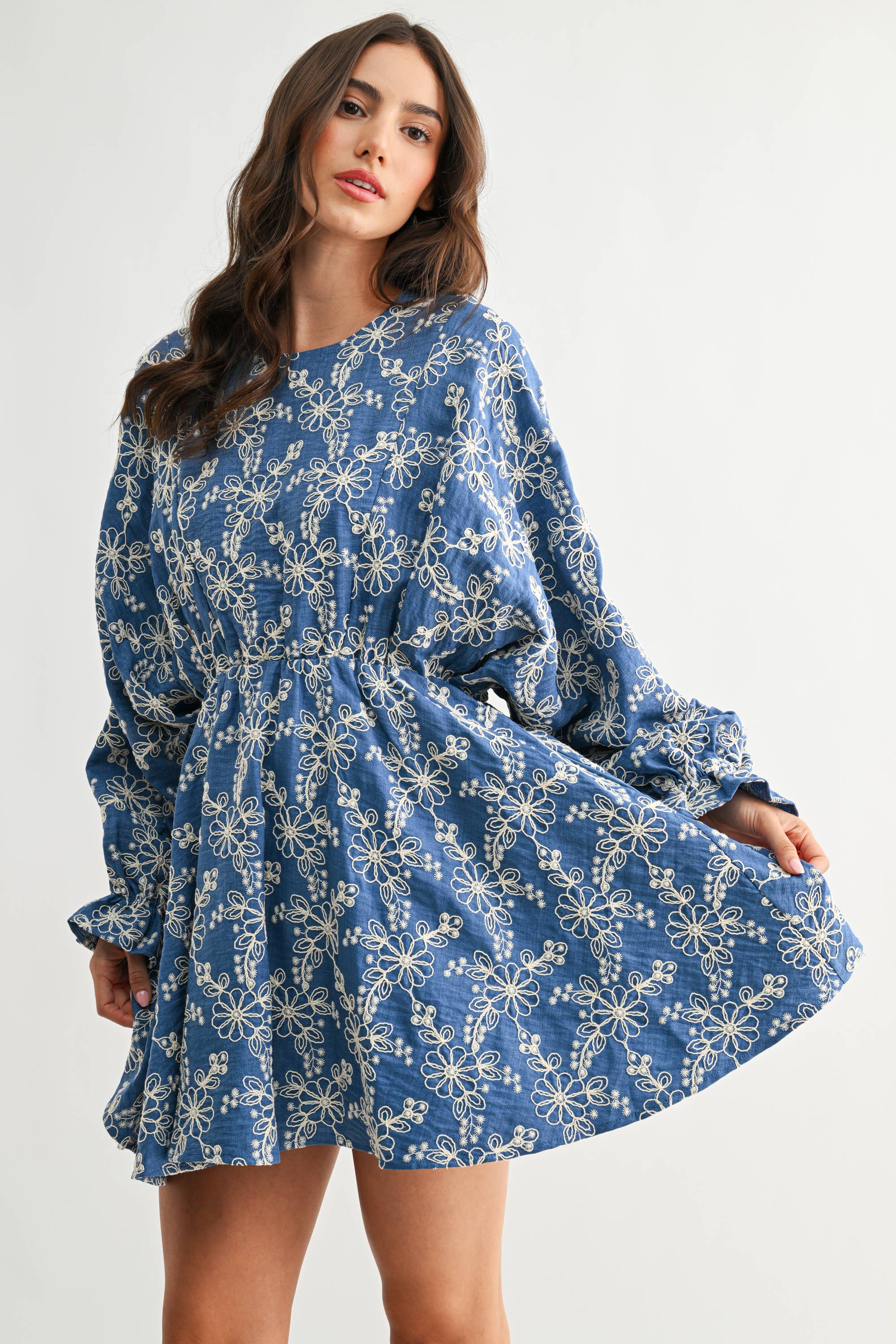 EMBROIDERED ELORA DRESS