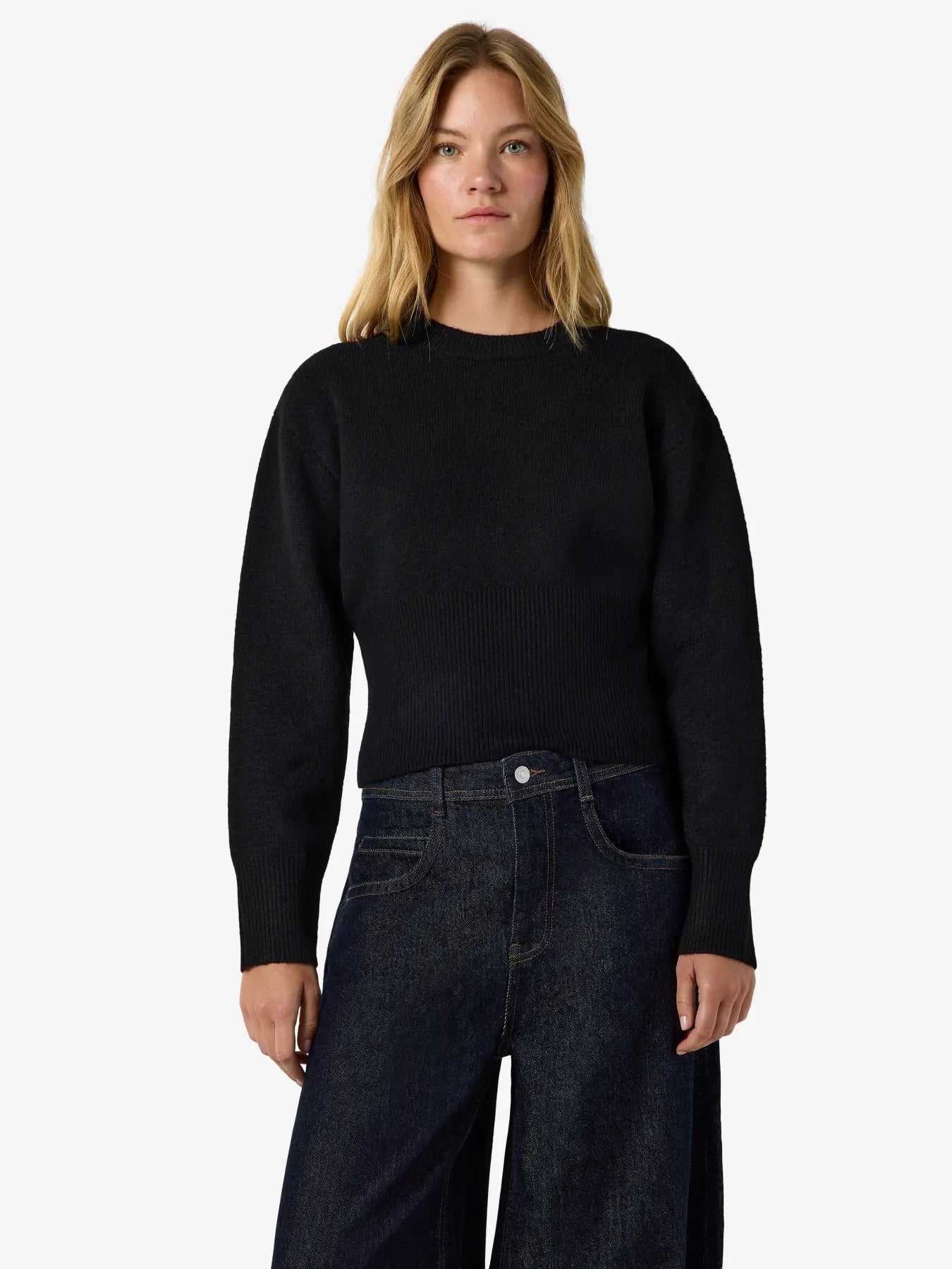 NM SLOAN O-NECK KNIT | BLACK & MOREL