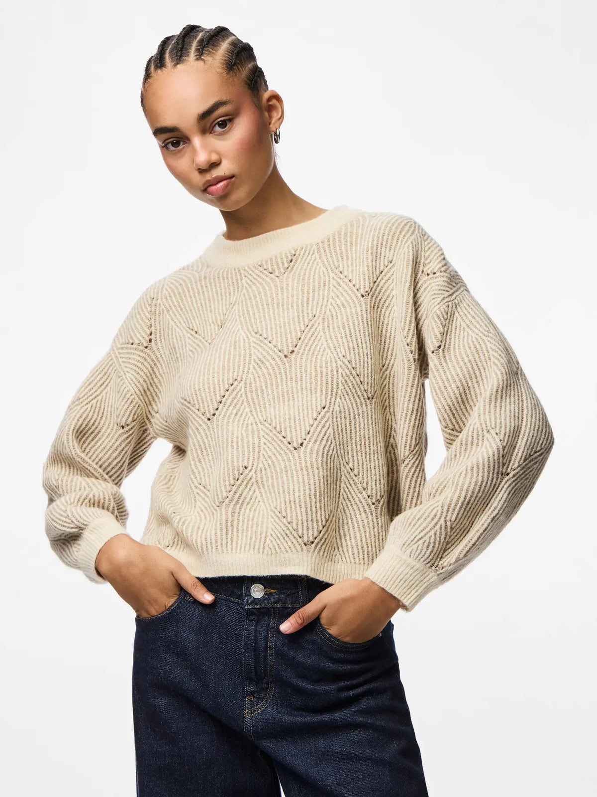 PC JENNA O-NECK KNIT SWEATER
