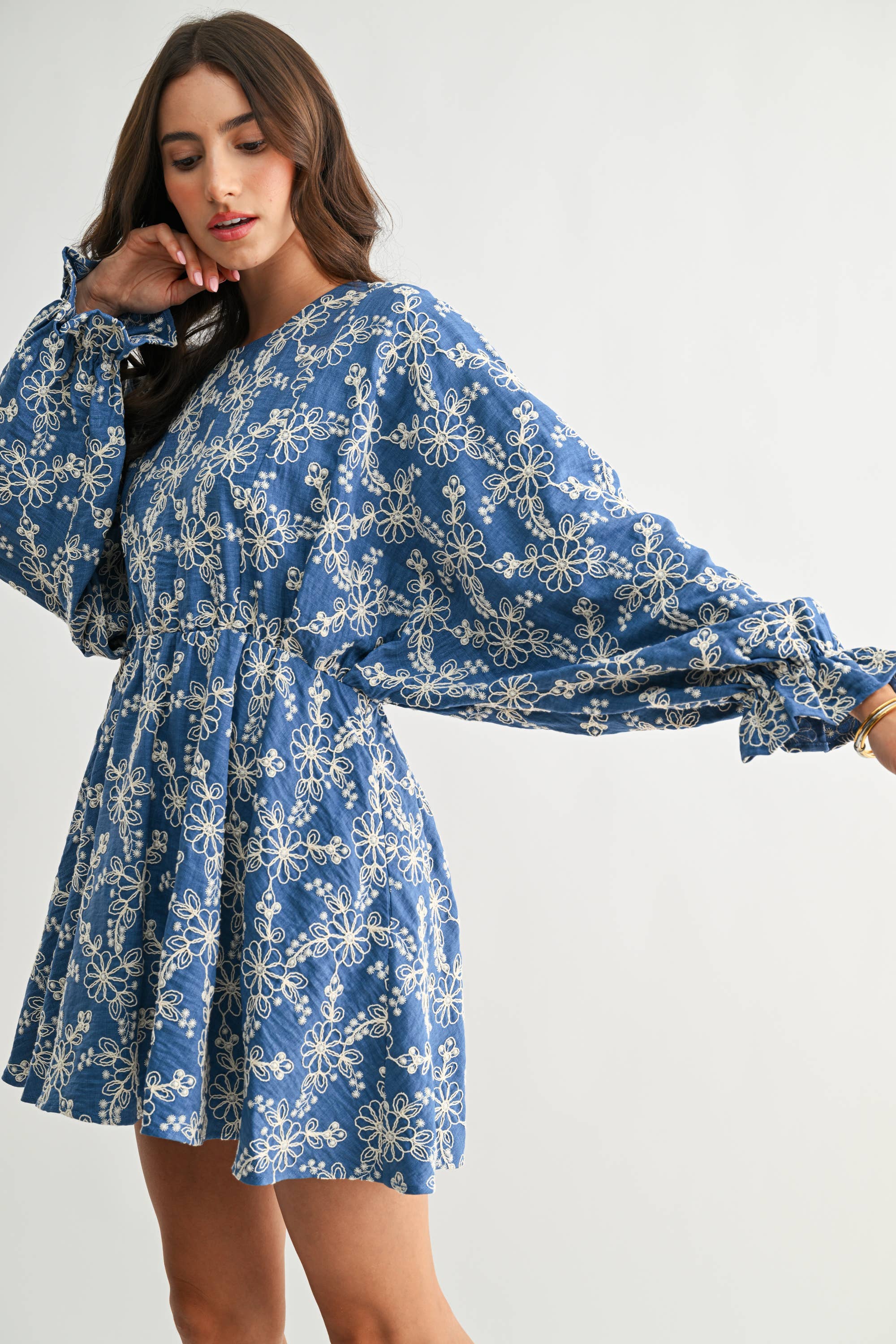 EMBROIDERED ELORA DRESS