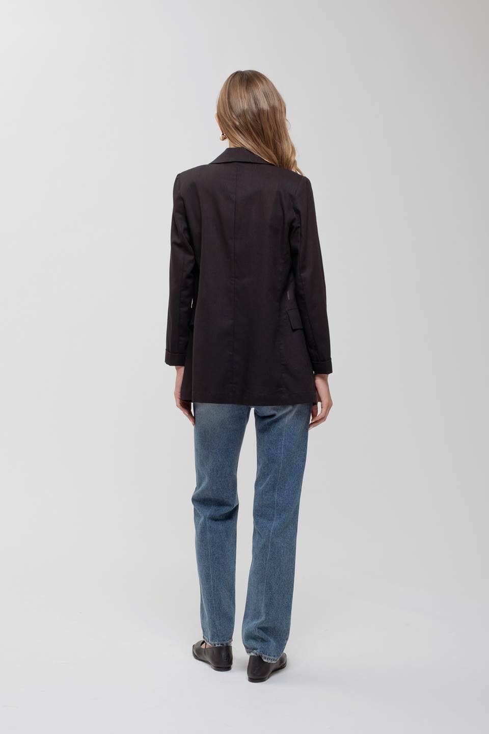 OATMEAL COLLARED BLAZER