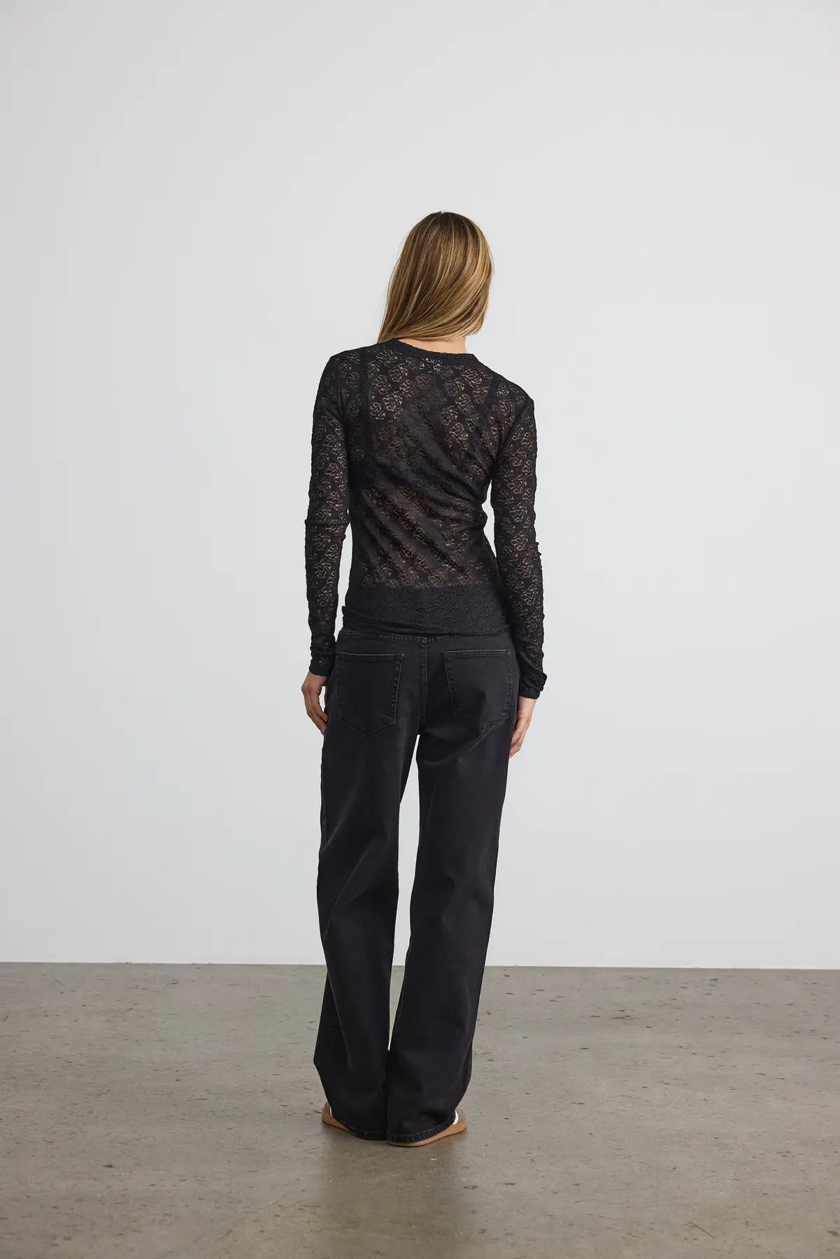 NM JUDITH LACE TOP | BLACK, WHITE & BROWN