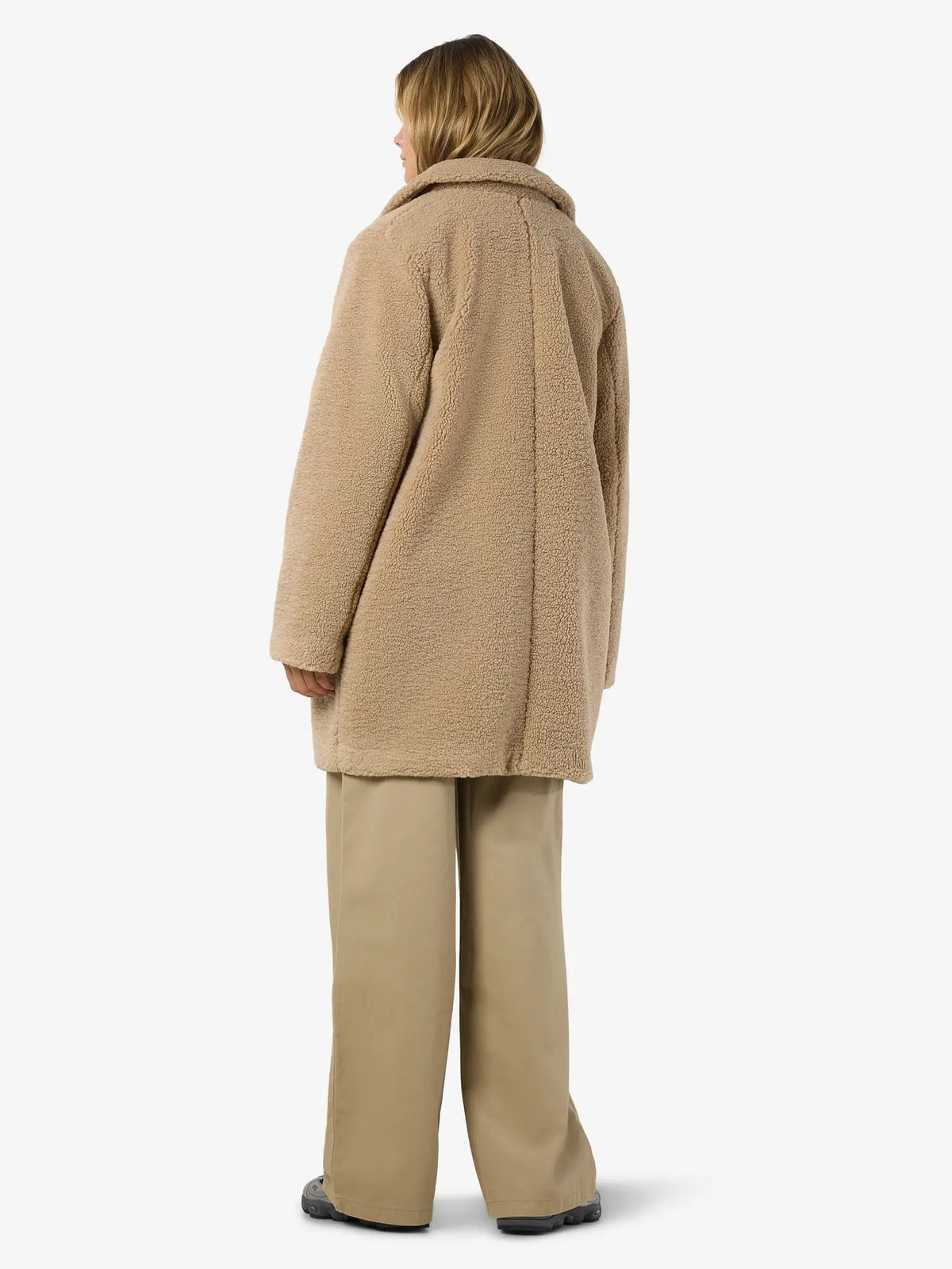 NM NATI TEDDY COAT | BIRCH & BLACK