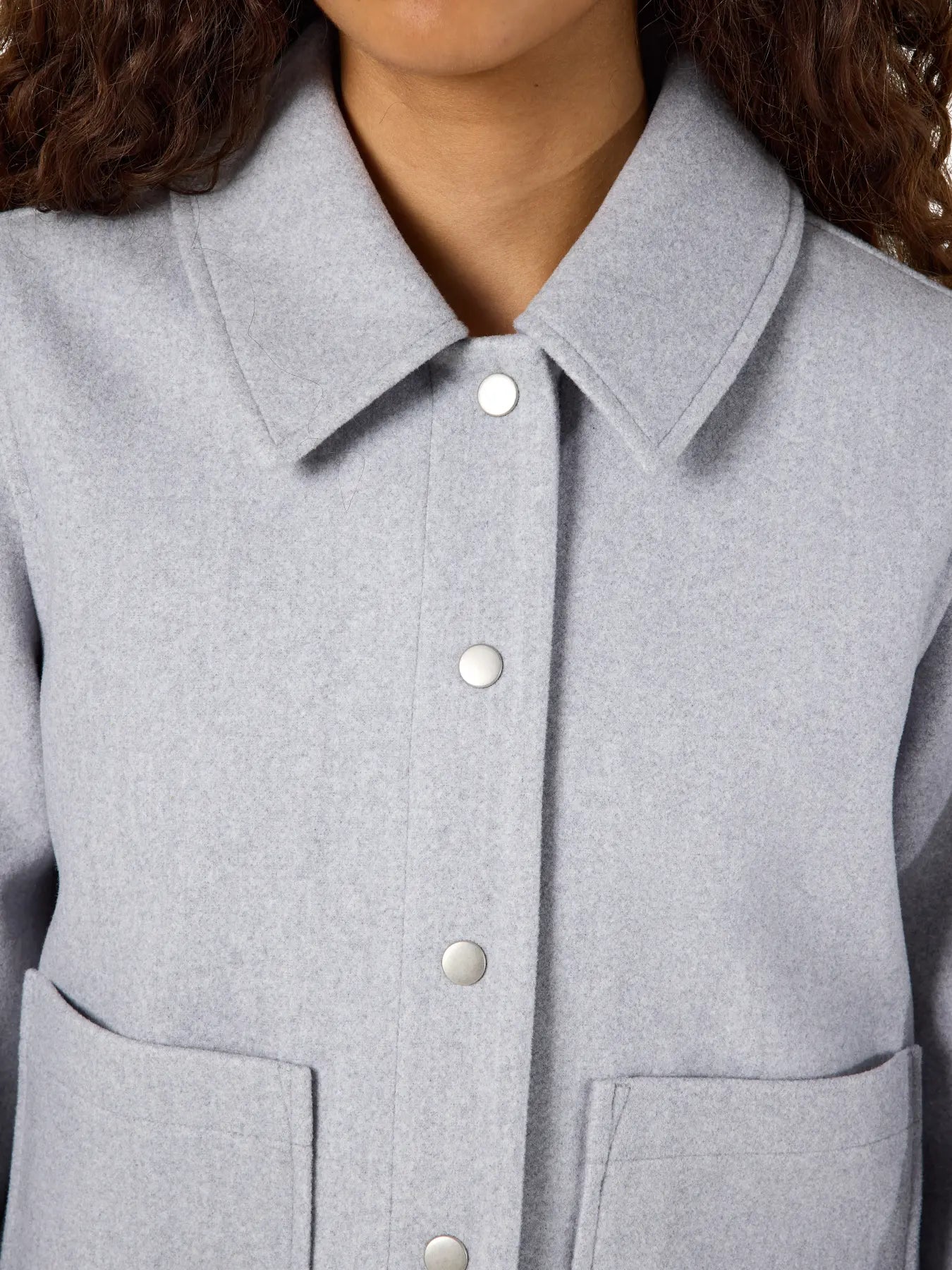 NM LUCY SHORT JACKET | GREY & CHOCOLATE BROWN